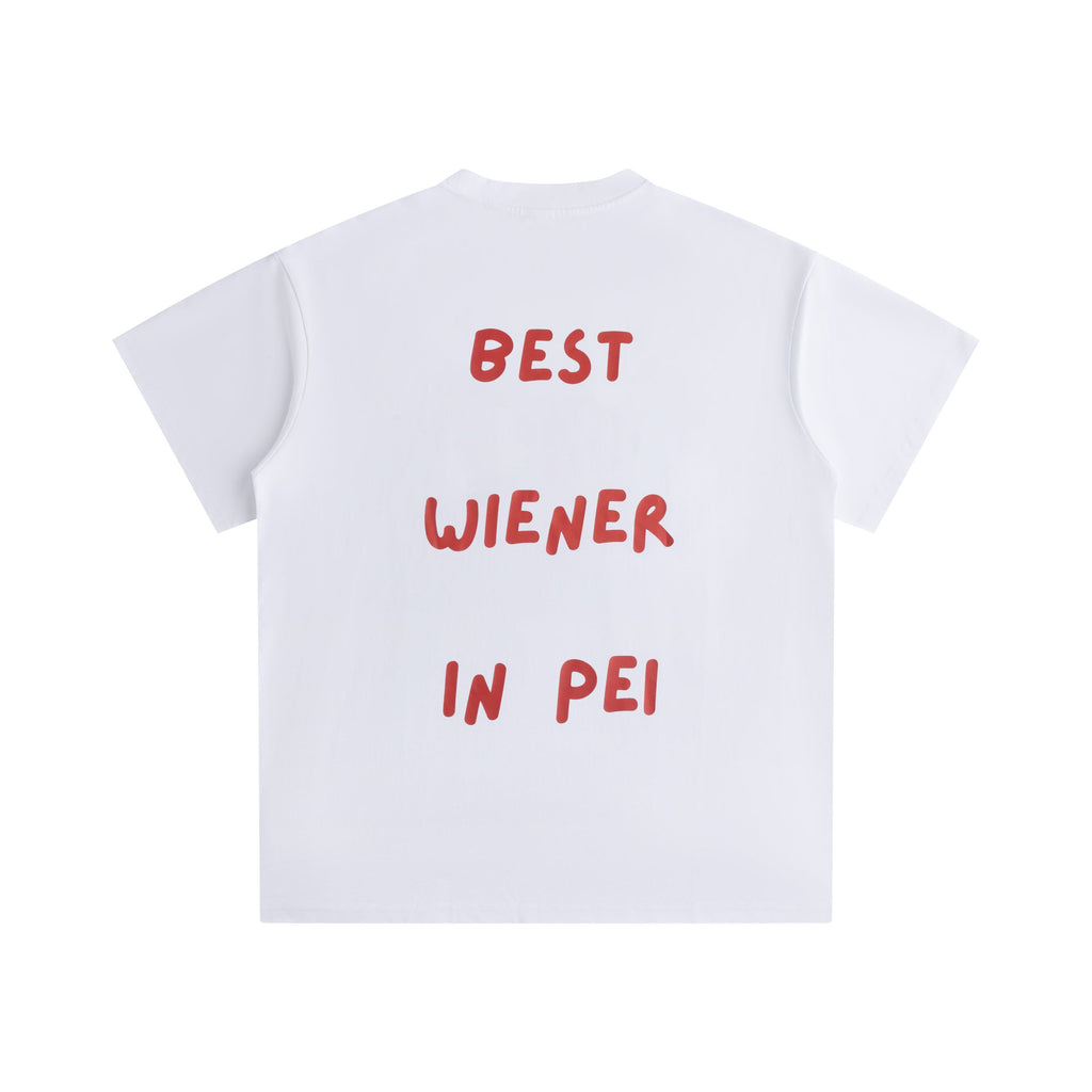 Best Wiener In PEI Tee - White
