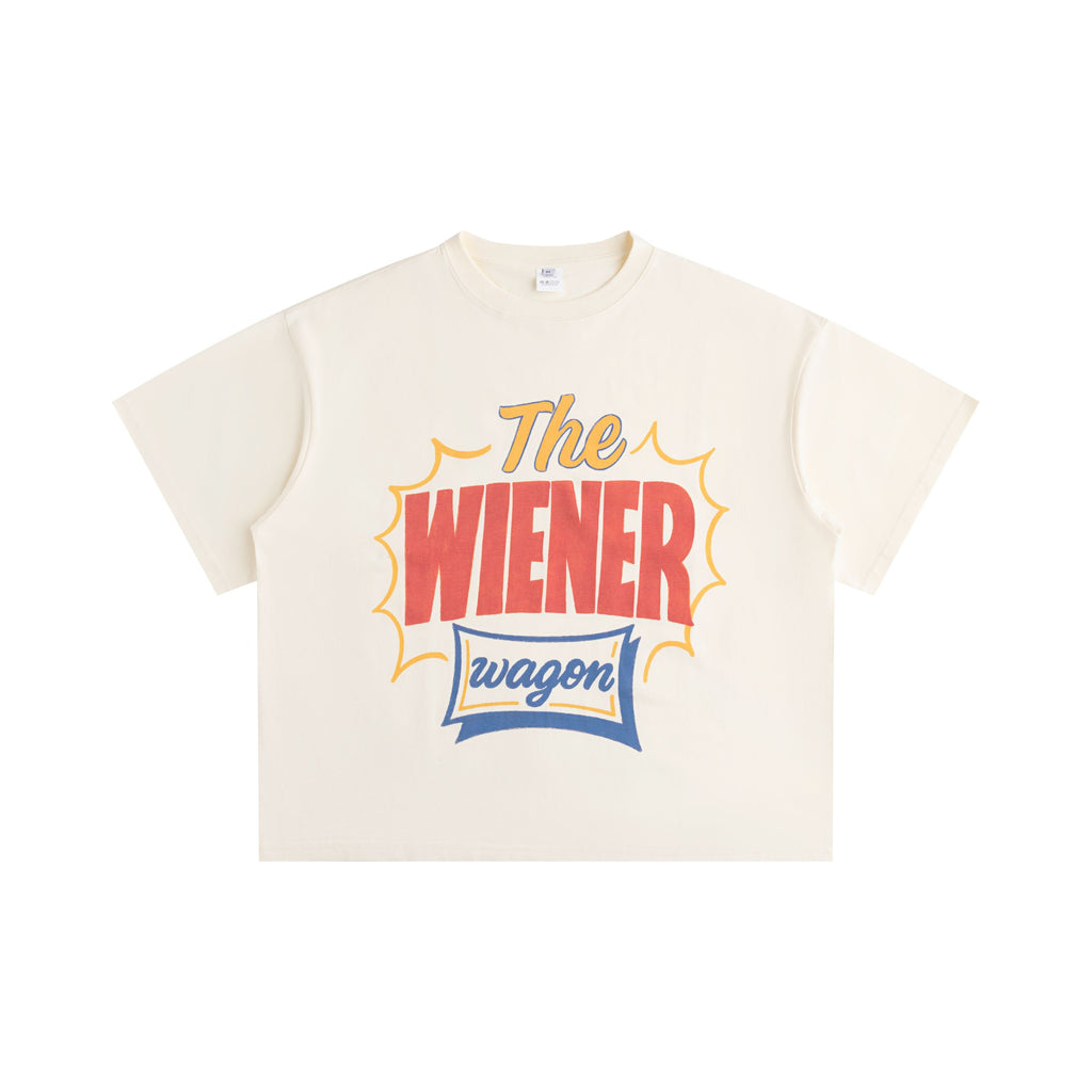 The Wiener Wagon Vintage Tee - Beige