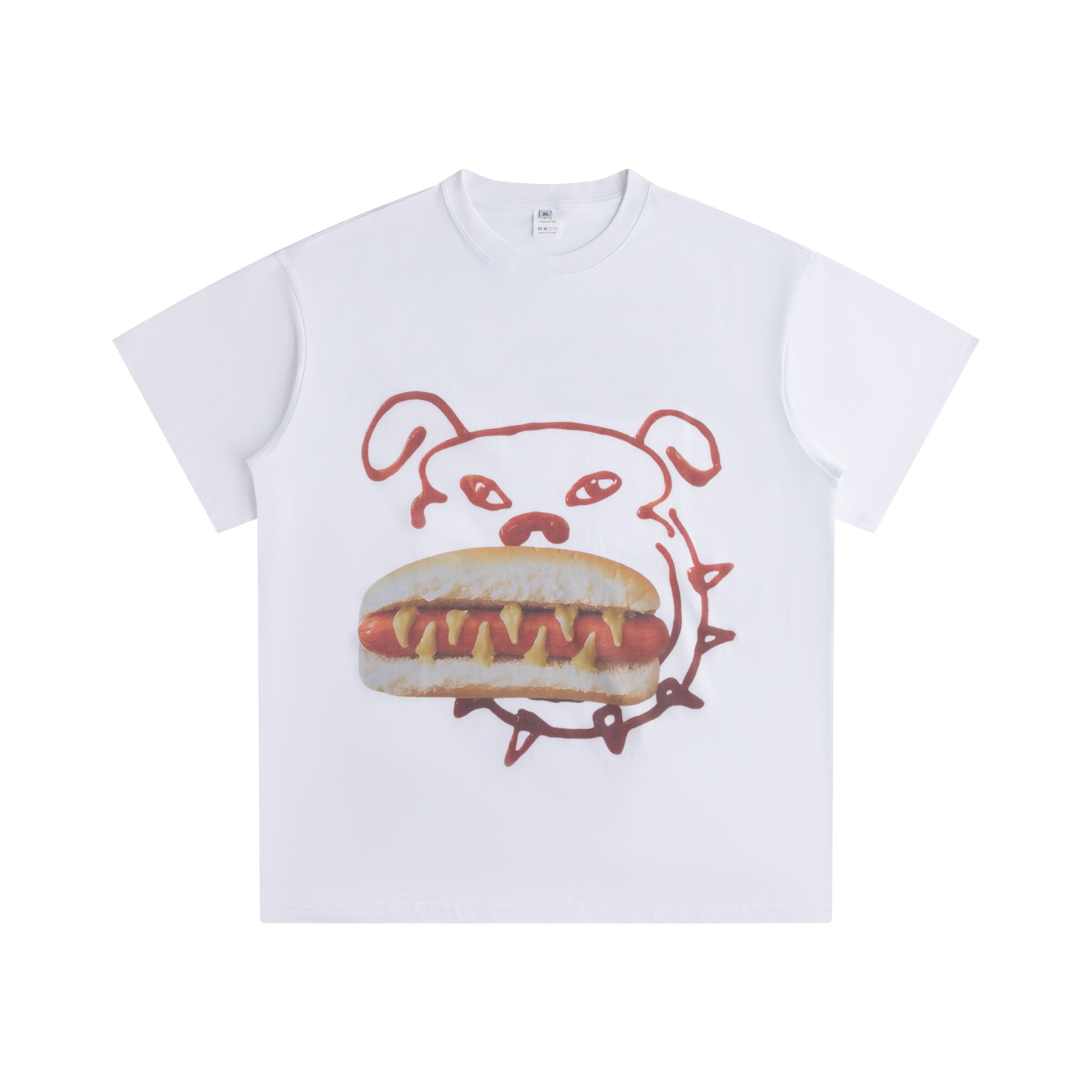 Big Dog Wiener Tee - White